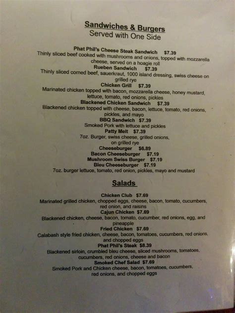 Online Menu of Phat Phil's, Temple, GA.